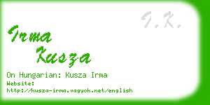 irma kusza business card